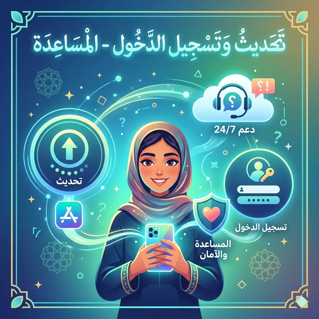 تحديث وتسجيل الدخول - المساعدة